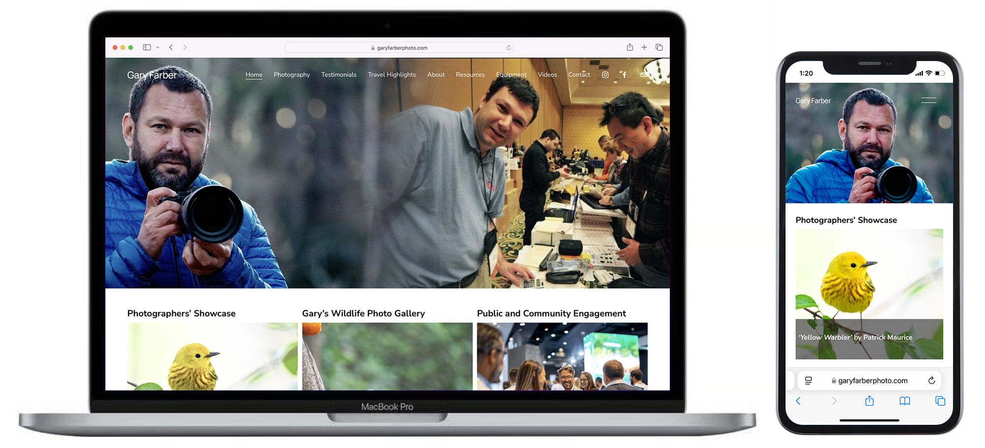 Gary Farber Photo Online - Laptop and Mobile Responsive Renderings