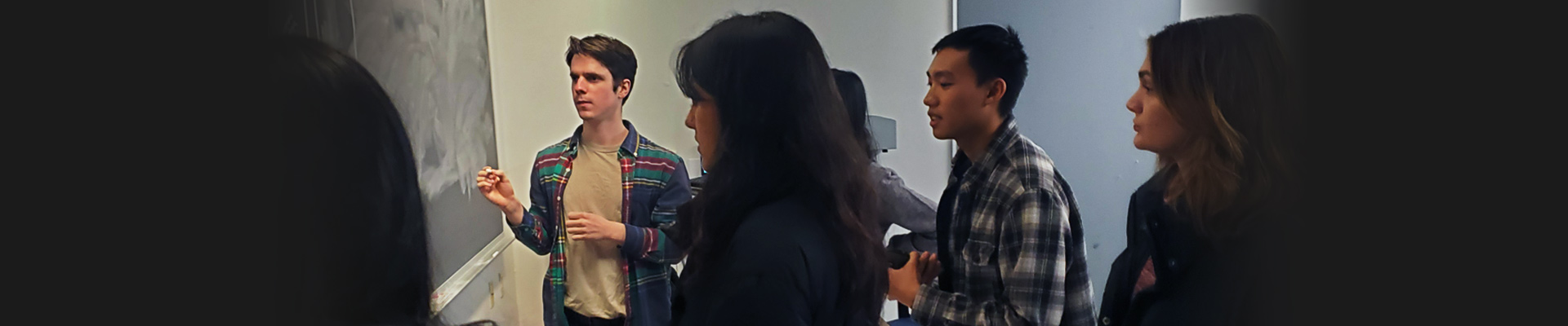 Interaction Design Principles students in action and working together