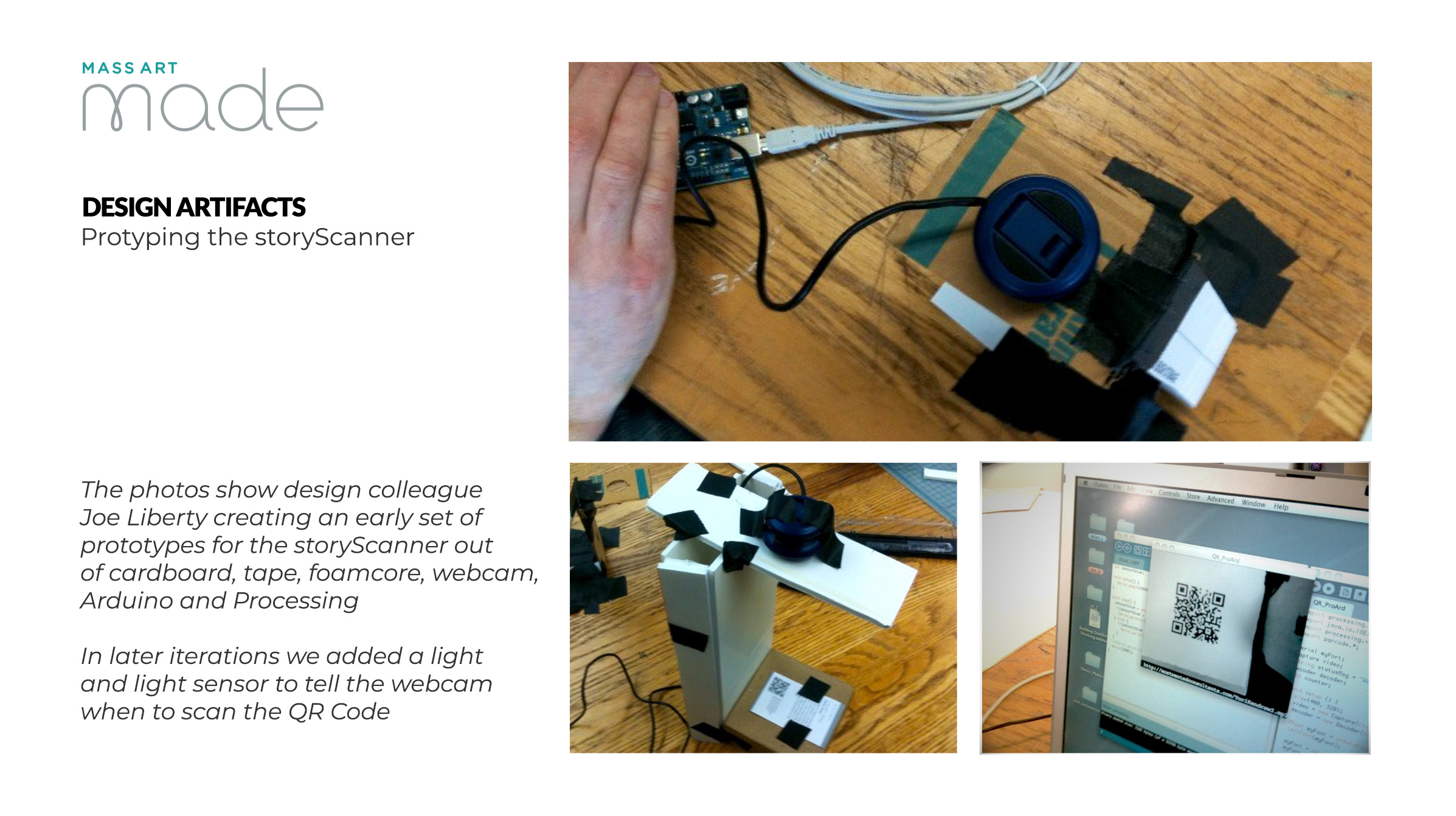 Thumbnail: MassArt Made, Prototyping the Story System